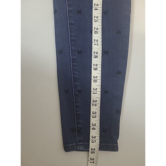 Talbots Blue Denim Jeggings Bow Design Womens Size 4 - Picture 9 of 11
